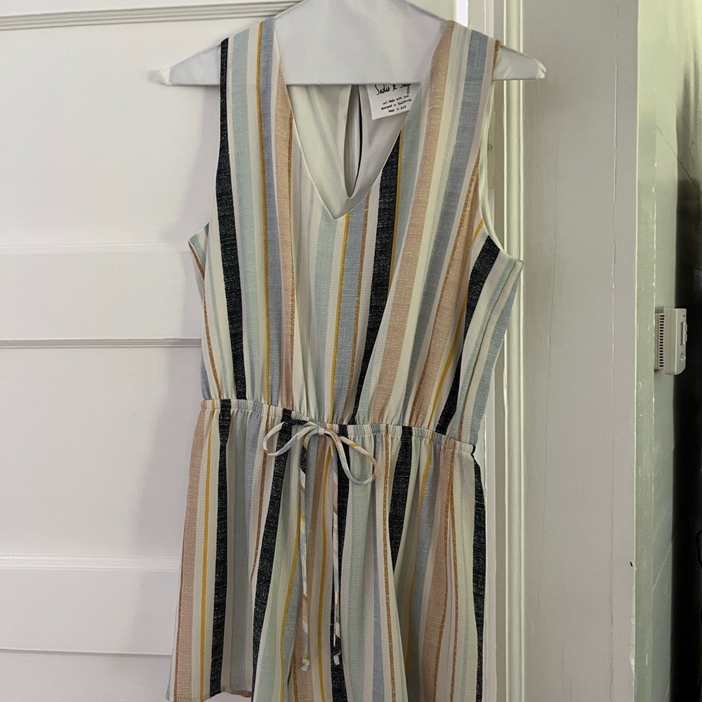 Sadie & Sage Multicolor Striped V-Neck Top